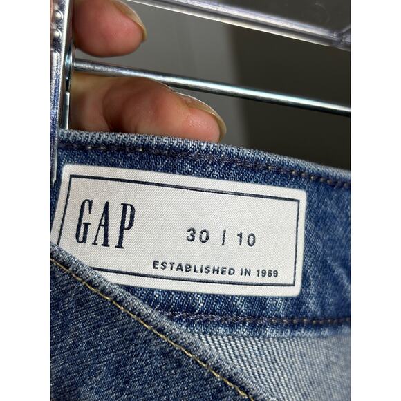 Gap Long denim skirt raw hem front split size 10 NWT - Picture 8 of 10